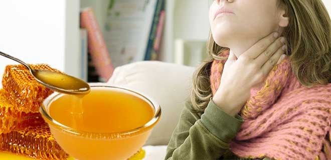 Можно мед при боли в горле