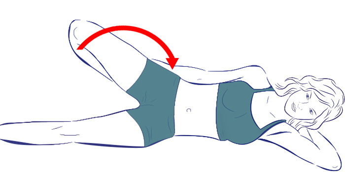 Упражнение лежа на боку фото