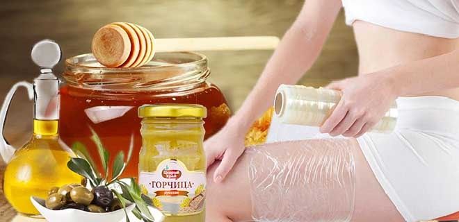 Обертывание медом с оливковым маслом и горчицей